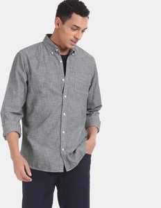 GAP Men Solid Casual Grey Shirt Buy GAP Men Solid Casual Grey