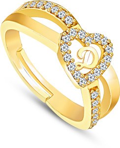P letter sales gold ring designs