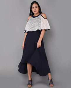 Fashion Ritmo Women High Low Blue Dress Buy Fashion Ritmo Women
