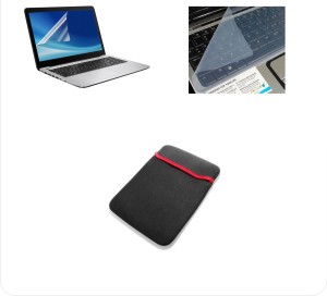 Namo Arts 3 in1 Combo - Screen Guard, KeyGuard and Sleeve for All 15.6 Inch Laptops || Notebooks Combo Set(Transparent)