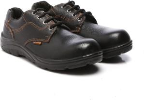 Buy Acme Tusker PU Steel Toe Low Ankle Leather Safety Shoes Black Size: 10  Online in India at Best Prices