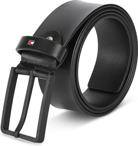 TOMMY HILFIGER Men Casual Black Genuine Leather Belt Black Price in India Flipkart