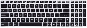 CaseBuy   Ultra Thin Silicon Keyboard Protector Cover for MSI Laptop Keyboard Skin(Black)