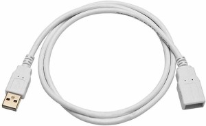 Pitambara 3.0/2.0 Male A to Female A Extension Cable Super for Printer/PC/External Hard Drive 5 m 5 m Power Cord(Compatible with Printer/PC/External Hard Drive, White)