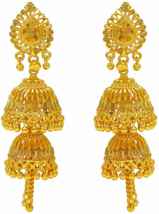 Flipkart Buy Indumaa Collection Golden Jhumka Gold Jhumka