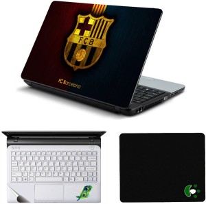 Namo Arts FCB Laptop Accessories Combo - Laptop Skin Sticker, Mouse Pad and Palmrest Skin for 15.6 Inch Laptop - Notebook Combo Set(Multicolor)