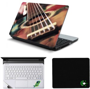 Namo Arts Acoustic Guitar Laptop Accessories Combo - Laptop Skin Sticker, Mouse Pad and Palmrest Skin for 15.6 Inch Laptop - Notebook Combo Set(Multicolor)