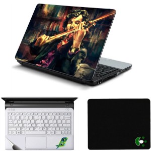 Namo Arts Sherlock Holmes Laptop Accessories Combo - Laptop Skin Sticker, Mouse Pad and Palmrest Skin for 15.6 Inch Laptop - Notebook Combo Set(Multicolor)