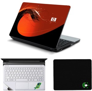 Namo Arts Red H-P Laptop Accessories Combo - Laptop Skin Sticker, Mouse Pad and Palmrest Skin for 15.6 Inch Laptop - Notebook Combo Set(Multicolor)