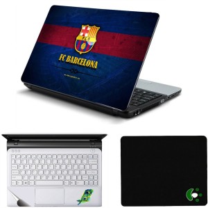 Namo Arts FC Barcelona Blue Laptop Accessories Combo - Laptop Skin Sticker, Mouse Pad and Palmrest Skin for 15.6 Inch Laptop - Notebook Combo Set(Multicolor)