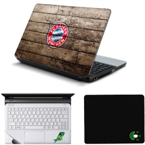 Namo Arts FC Bayern Laptop Accessories Combo - Laptop Skin Sticker, Mouse Pad and Palmrest Skin for 15.6 Inch Laptop - Notebook Combo Set(Multicolor)