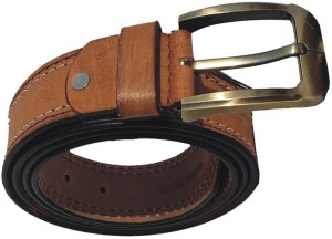 NUKAICHAU Men Casual Brown Genuine Leather Belt