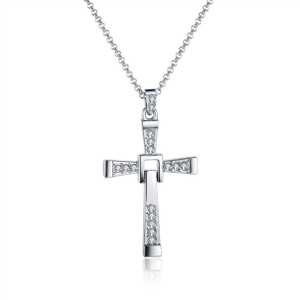 SILVOSWAN Fast And Furious Dominic Toretto Crystal Jesus Cross Vin