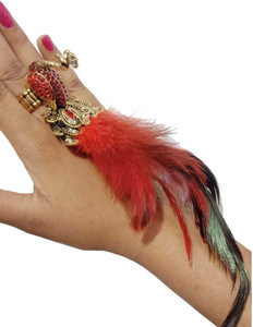 Naira peacock feather ring clearance online