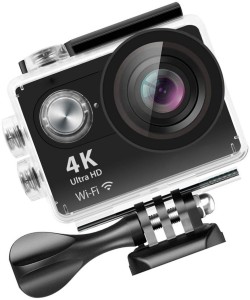 mandate 4k wifi 4k action camera wi-fi 16mp full hd 1080p waterproof cam with remote control with sensor waterproof up to 30m 2.0'' lcd 170° ultra wide-angle with accessories sports and action camera(black, 16 mp)