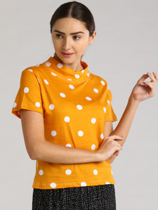 Orange polka dot top hot sale