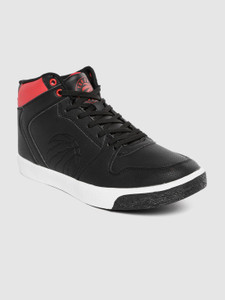 NBA Men Black Solid Mid Top Sneakers Sneakers For Men Buy NBA