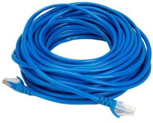 Quantum CAT5 RJ45 Ethernet Patch Cord (Blue) 10 m LAN Cable(Compatible with Laptops, Computers, Blue)