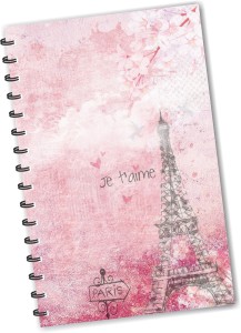 ESCAPER Pink Eiffel Tower Paris (RULED) Designer Diary, Journal, Notebook, Notepad A5 Diary Ruled 160 Pages
