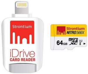 Strontium (SRN64GTFU1D) 64 GB OTG Drive(White, Type A to Lightning)