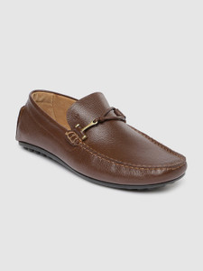 ARROW Men Tan Brown Kape Leather Horsebit Loafers Loafers For Men