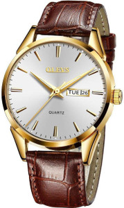 OLEVS Watch Brown Leather Watch for Men Men s Luminous Watch Best