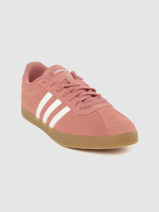 ADIDAS Women Dusky Pink Solid Suede Courtset Sneakers Sneakers For