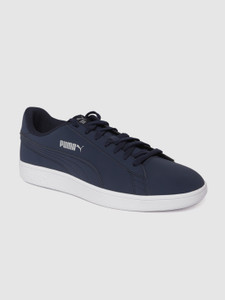 PUMA Unisex Navy Blue Smash v2 Buck Sneakers Sneakers For Men