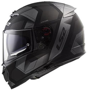 LS2 FF 390 Breaker Physics Black Silver Full Helmet with Dual