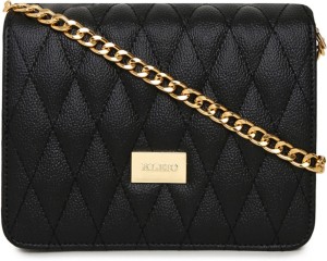 CLN, Bags, Quilted Boxcrossbody Bag In Black Gold