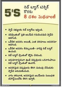 Mr. SAFE 5S Methodology & Meanings In Telugu In PVC Sticker A3 (12