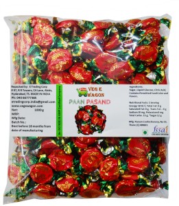 Veganic Pan Candy | Paan Flavour Candy | Sweet Flavoured Hard Candy | Pan Pasand Toffee (200gram)