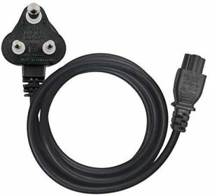 utsahit Universal 3 Pin Power Cable cord for Laptop 1.8 m Power Cord(Compatible with Laptop Power Cable, Printer Power Cable, Black)