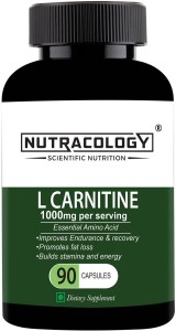 Nutracology L carnitine 1000mg for Weight Loss, Fat Burner and Muscle growth 90 capsules