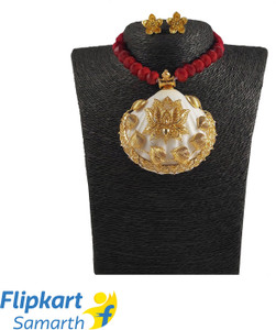 Sukhen Antique Jewellery Brass Shell Gold plated Red Gold Jewellery Set Price in India Buy Sukhen Antique Jewellery Brass Shell Gold plated Red Gold Jewellery Set Online at Best Prices in India