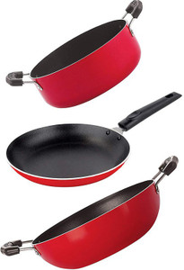 Non-Stick BPA Free Non-Toxic Healthy Kitchen Cooking Essential Combo Gift Set Offer Non-Stick Coated Cookware Set