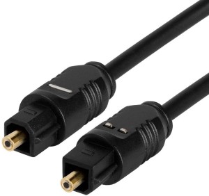infideals Digital Fiber Optical Toslink Cable for Home Theater, Sound Bar, TV, and More 1.5 m Fiber Optical Cable(Compatible with Sound Bar, Home Theater, TV, Gaming console, Black, One Cable)