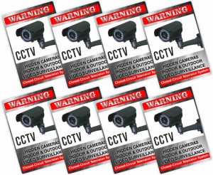 CVANU WARNING CCTV HIDDEN CAMERAS INDOOR & OUTDOOR VIDEO ...