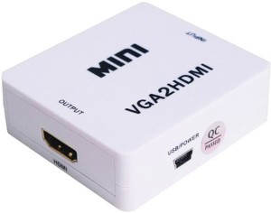 Westery  TV-out Cable MINI VGA2HDMI HD Video Converter(White, For TV)