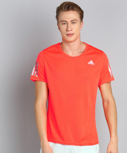 ADIDAS Self Design Men Round Neck Orange T Shirt Buy ADIDAS Self