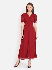 Cover Story Women Maxi Red Dress Buy Cover Story Women Maxi Red