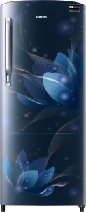 Samsung 192 L Direct Cool Single Door 3 Star (2020) Refrigerator(Blooming Saffron Blue, RR20T172YU8/HL)