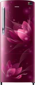 Samsung 192 L Direct Cool Single Door 3 Star (2020) Refrigerator(Blooming Saffron Red, RR20T172YR8/HL)