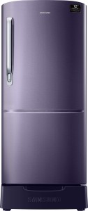 Samsung 192 L Direct Cool Single Door 3 Star (2020) Refrigerator with Base Drawer(Pebble Blue, RR20T182YUT/HL)