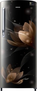 Samsung 192 L Direct Cool Single Door 3 Star (2020) Refrigerator(Blooming Saffron Black, RR20T172YB8/HL)