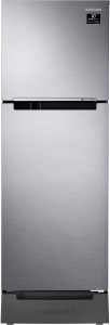 Samsung 253 L Frost Free Double Door 2 Star (2020) Refrigerator with Base Drawer(Refined Inox(Matt DOI Metal), RT28T3122S9/HL)