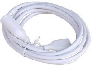 Voltegic Cable, USB 3.0 A Male to Female Extender Cable 1.5 m Network Cable(Compatible with TV, Computer, LED, LCD, Laptop, Printer, White, One Cable)