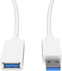 VibeX ™Extender Cord Type A Male to A Female 1.5 m Network Cable(Compatible with TV, Computer, LED, LCD, Laptop, Printer, White, One Cable)