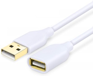 Voltegic ™USB Extension Cable - Type A Male to A Female USB Cable 1.5 m Network Cable(Compatible with TV, Computer, LED, LCD, Laptop, Printer, Ivory White, One Cable)