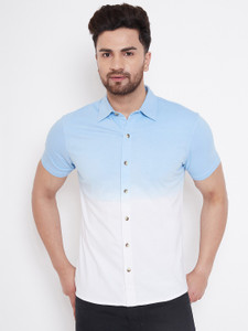 Gritstones Men Solid Casual White, Blue Shirt - Buy Gritstones Men Solid  Casual White, Blue Shirt Online at Best Prices in India | Flipkart.com